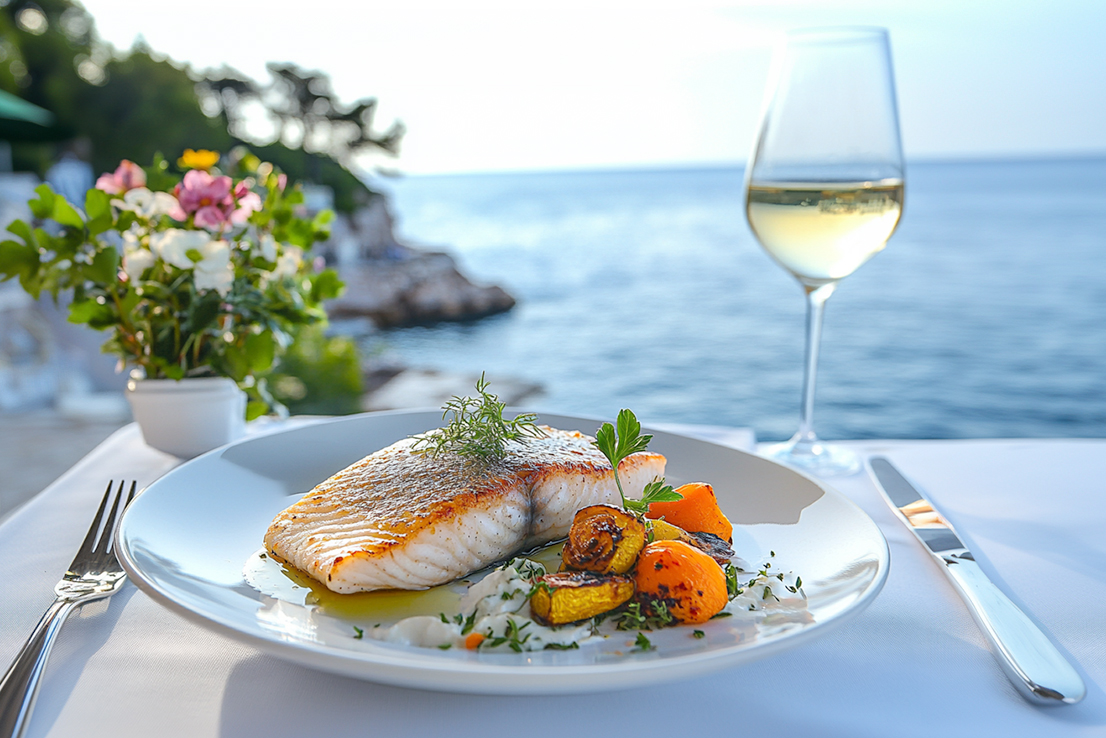 Gebackenes Forellenfilet mit Zitrone und Gewürzen